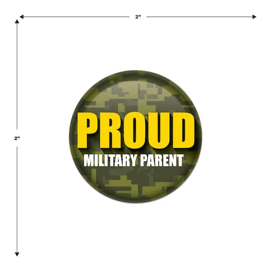 Beistle 2" Camouflage Proud Military Parent Buttons, 6ct.
